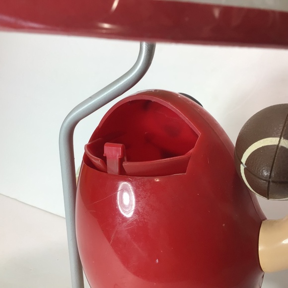 M&M CANDY FOOTBALL PLAYER DISPENSER MADE INTO A DESK LAMP - Picture 5 of 6